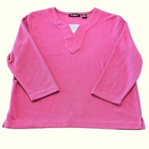 Speculation Petites 3/4 Sleeve Top Pink/Mauve Size Petite XL